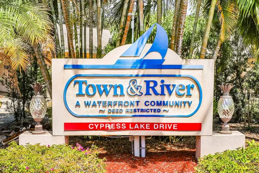 Town & River community sign